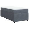 vidaXL Cama box spring con colch&oacute;n terciopelo gris oscuro 80x200 cm