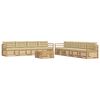 vidaXL Conjunto de sof&aacute;s de exterior 9 uds. y Beige Poli&eacute;ster