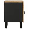 vidaXL Mesita de noche madera maciza mango rugosa negro 40x33,5x46 cm
