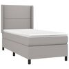 vidaXL Cama box spring con colch&oacute;n tela gris claro 90x190 cm