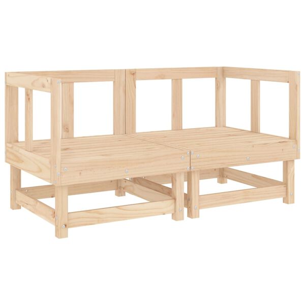 vidaXL Juego de muebles de jardín 6 piezas madera maciza de pino