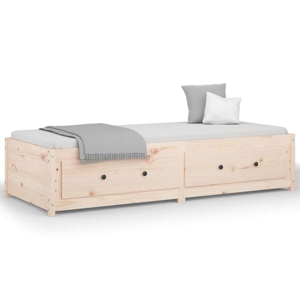 vidaXL Sof&aacute; cama sin colch&oacute;n madera maciza de pino 80x200 cm