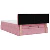 vidaXL Estructura cama otomana con colch&oacute;n terciopelo rosa 140x190 cm