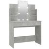 vidaXL Tocador con LED color gris hormig&oacute;n 96x40x142 cm
