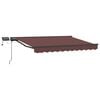 vidaXL Armaz&oacute;n de toldo manual con LEDs Marr&oacute;n y Antracita 2,5 x 2 m