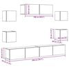 vidaXL Conjunto de mueble de TV 7 piezas montado la pared madera vieja