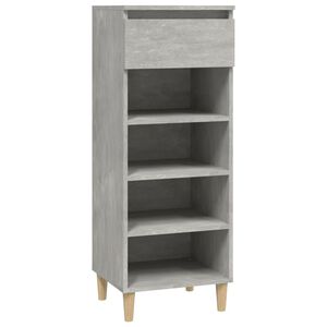 vidaXL Zapatero madera contrachapada gris hormig&oacute;n 40x36x105 cm