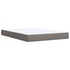 vidaXL Cama box spring con colch&oacute;n tela gris taupe 140x200 cm