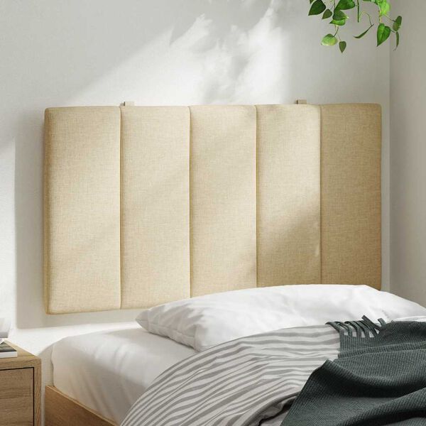 vidaXL Cabecero de cama acolchado Hanko tela crema 90 cm