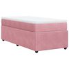 vidaXL Cama box spring con colch&oacute;n terciopelo rosa 80x200 cm