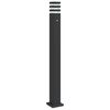 vidaXL L&aacute;mpara de suelo de exterior con sensor aluminio negro 110 cm