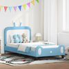 vidaXL Cama para ni&ntilde;os con cabecero con cabecera Azul 90 x 190 cm PU