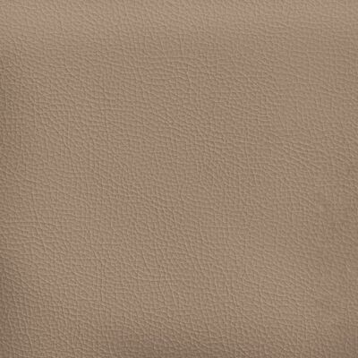 vidaXL Sillón con taburete cuero sintético color capuchino 60 cm