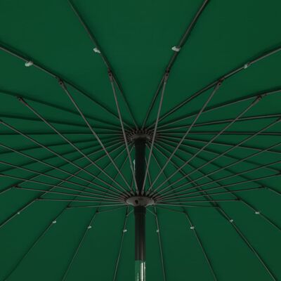 vidaXL Sombrilla de jardín con palo de aluminio verde 270 cm