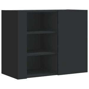 vidaXL Armario de pared madera de ingenier&iacute;a negro 75x35x60 cm