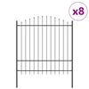 vidaXL Valla de Jard&iacute;n WOERDEN 8 uds. 170 x 215 cm Gris