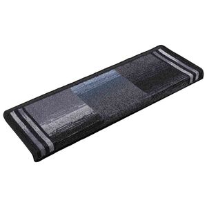 vidaXL Alfombrillas escalera autoadhesivas 5uds negro y gris 65x21x4cm