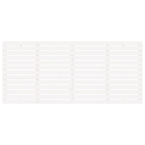 vidaXL Cabecero cama de pared madera maciza pino blanco 166x3x91,5 cm