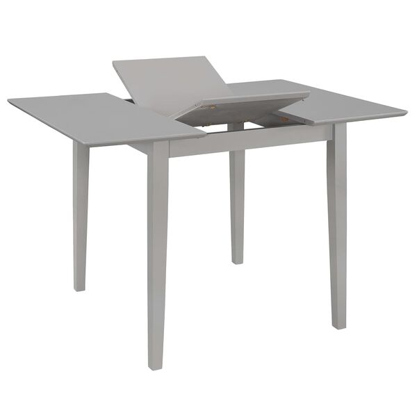 vidaXL Mesa de comedor extensible gris (80-120)x80x74 cm MDF