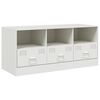 vidaXL Mueble para TV de acero blanco 99x39x44 cm
