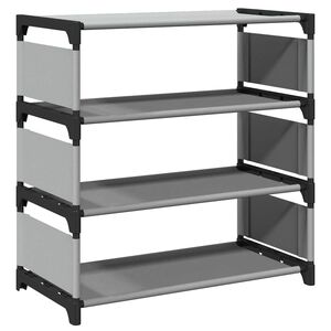 vidaXL Zapatero 4 niveles gris 54x28x55 cm tejido no tejido