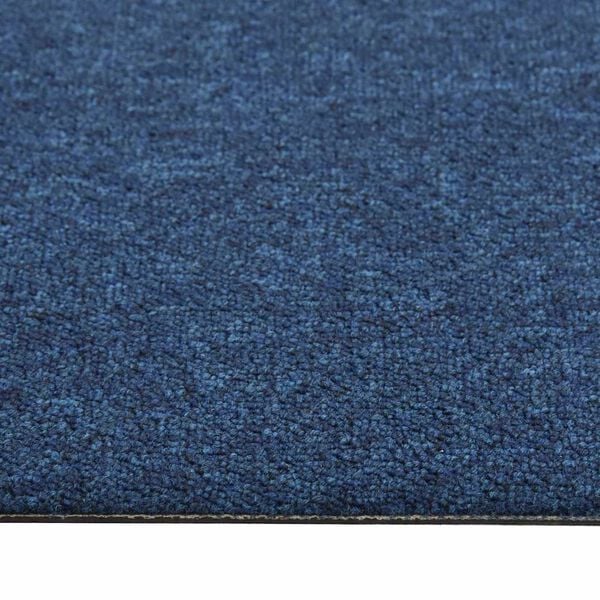 vidaXL Alfombra 20 pcs Azul Oscuro 50 x 50 cm 100% Polipropileno