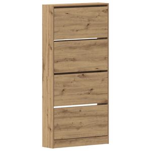 vidaXL Armario Zapatero 80 x 21 x 163,5 cm Madera de ingenier&iacute;a