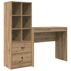 vidaXL Escritorio Roble artisan 135,5 x 40 x 127 cm 2 uds.