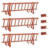 vidaXL Protector de nieve para techo Rojo 300 x 29,5 x 34,5 cm Acero
