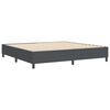 vidaXL Cama de plataforma Gris oscuro 200 x 200 cm tela