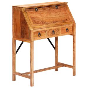 vidaXL Escritorio de madera maciza de acacia 90x40x107 cm