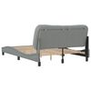 vidaXL Estructura de cama sin colch&oacute;n Hvar tela gris claro 140x190 cm