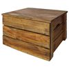 vidaXL Juego de cajas de almacenaje 2 pzas madera maciza de caoba