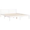 vidaXL Estructura de cama con cabecero madera maciza blanco 160x200 cm