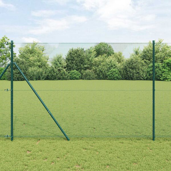 vidaXL Poste de Valla Verde 10 x 1,5 m (malla de 16 x 16 mm)