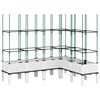 vidaXL Jardinera con enrejado PP blanco 160x120x142,5 cm