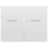 vidaXL Set muebles de ba&ntilde;o 2 piezas madera contrachapada blanco brillo