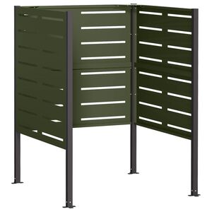 vidaXL Pantalla para contenedor de basura 85 x 85 x 113 cm Acero
