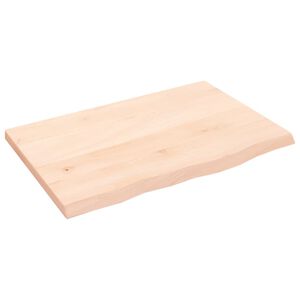 vidaXL Tablero de mesa madera maciza de roble sin tratar 60x40x2 cm