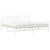 vidaXL Estructura cama sin colch&oacute;n con estribo metal blanco 193x203 cm
