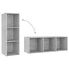 vidaXL | Gabinete de TV | 3 pcs 37 x 35 x 107.5 cm