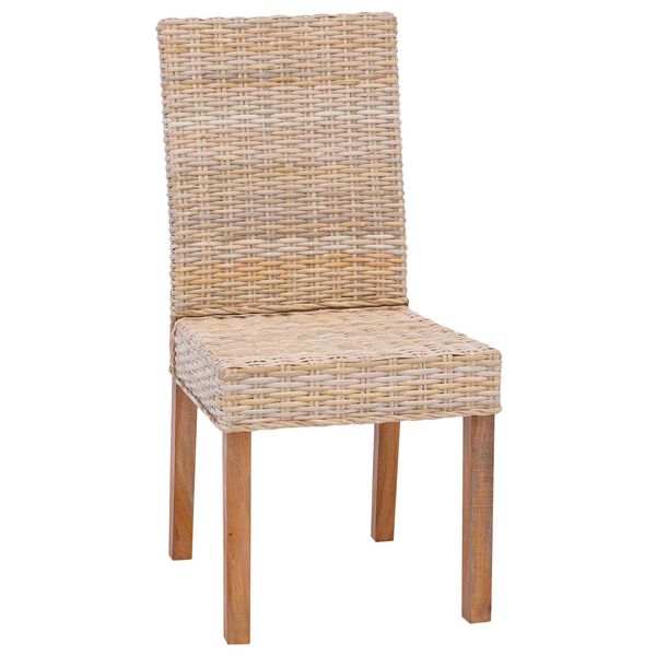 vidaXL Silla de comedor 2 pcs Natural 45 x 54 x 93 cm