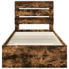 vidaXL Estructura de cama con caj&oacute;n Roble ahumado 90 x 190 cm