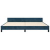 vidaXL Estructura cama sin colch&oacute;n terciopelo azul oscuro 200x200 cm