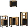 vidaXL Juego de muebles de baño 4 pcs Marrón Madera sólida recuperada