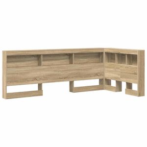 vidaXL Cabecera de almacenamiento con estante Roble Sonoma 90 cm