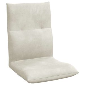 vidaXL Sill&oacute;n ajustable Crema Terciopelo