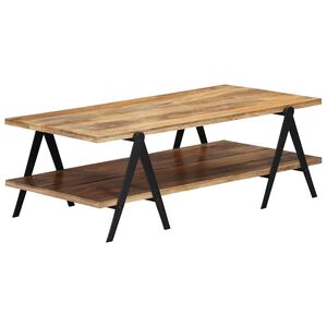 vidaXL Mesa de centro madera maciza de mango 115x60x40 cm