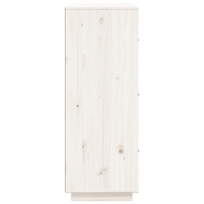 vidaXL Aparador de madera maciza de pino blanco 67x40x108,5 cm