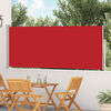 vidaXL Toldo lateral retr&aacute;ctil de jard&iacute;n rojo 120x500 cm